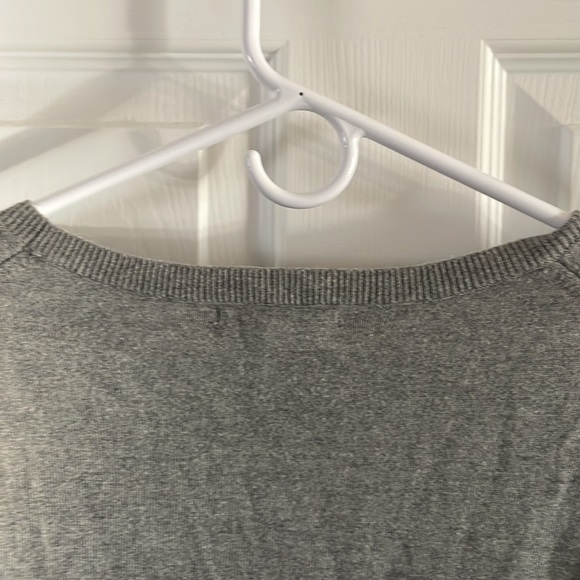 Banana Republic Sweater Womens Large Gray Dog Long Sleeve T-Shirt Puppy Tee - Picture 6 of 7